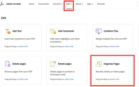 adobe pdf rearrange page order.